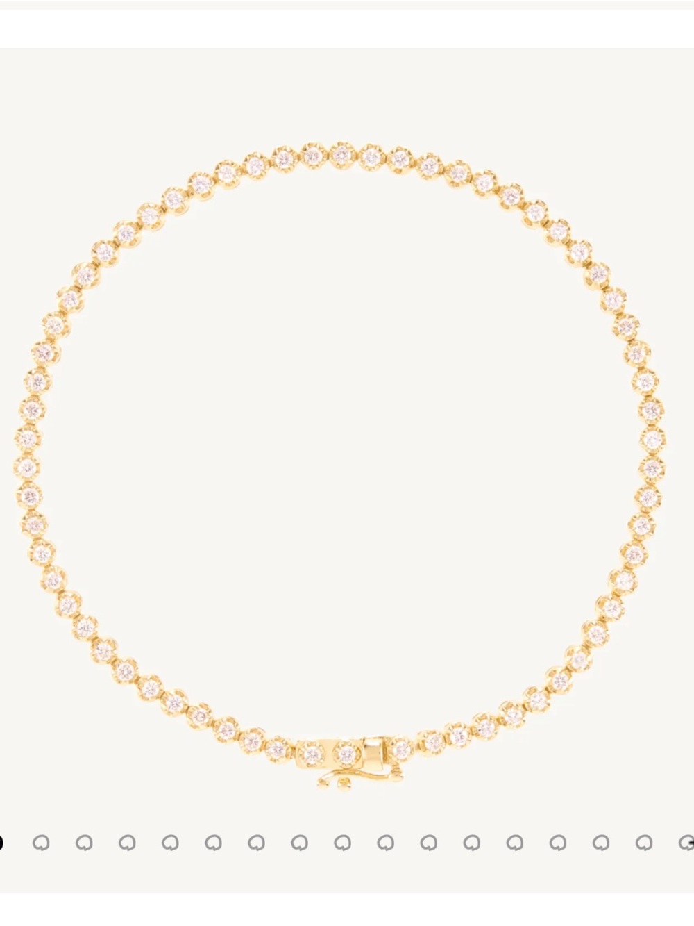 Catbird One O’Clock Diamond Tennis Bracelet - Yellow Gold 7in